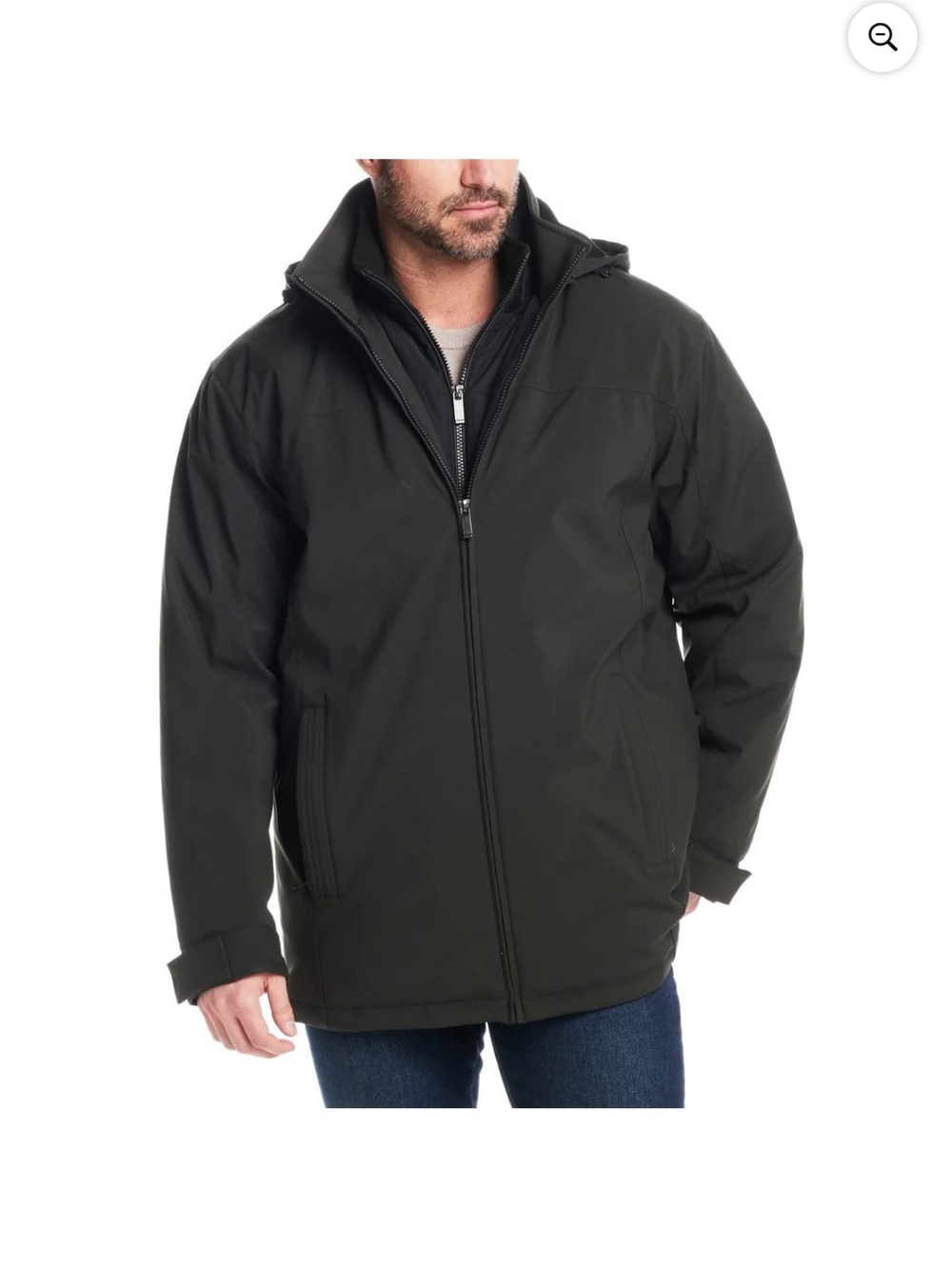 Weatherproof Men's Hooded Jacket in Black
